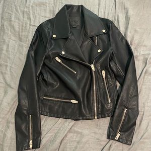 BLANKNYC black moto jacket gold hardware
